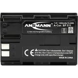 Ansmann Li-Ion battery packs A-CAN BP 511 Ioni di Litio 1400 mAh, Batteria fotocamera 1400 mAh, 7,4 V, Ioni di Litio, Vendita al dettaglio
