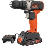 BLACK+DECKER Trapano avvitatore a batteria BCD001C1, 18 Volt arancione /Nero