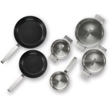 Bosch HEZ9SE060 set di pentole accaio, Nero, Acciaio inossidabile, Ceramica, Induzione, Piastra sigillata, 9,05 kg, 230 x 390 x 590 mm, 10 kg