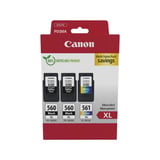 Canon 3712C009 cartuccia d'inchiostro 3 pz Originale Resa elevata (XL) Nero, Ciano, Magenta, Giallo Resa elevata (XL), Nero, Ciano, Magenta, Giallo, 3 pz, Confezione multipla