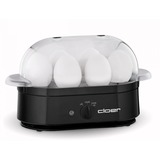 Cloer 6080 Pentolino per uova 6 uovo/uova 350 W Nero Nero, 230 mm, 110 mm, 135 mm, 700 g, 220 - 240 V