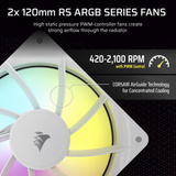Corsair NAUTILUS 240 RS ARGB Ricondizionato, Raffreddamento ad acqua bianco