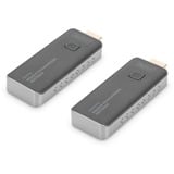 Digitus DS-55319, Estensione HDMI Nero/Argento