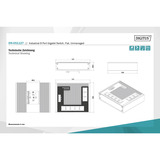 Digitus Switch di rete Ethernet 8P G, flat, industriale UNM, Interruttore 