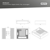 Digitus Switch di rete Ethernet 8P G, flat, industriale UNM, Interruttore 