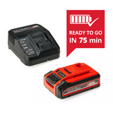 EINHELL PLUS Power-X-Change Starter-Kit, 18Volt 4Ah, set Nero/Rosso