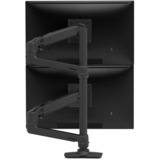 Ergotron LX Series LX Dual Stacking Arm, Tall Pole, Matte Black 101,6 cm (40") Nero Scrivania Nero, Tall Pole, Matte Black, Morsa, 20 kg, 101,6 cm (40"), 100 x 100 mm, Regolazione altezza, Nero