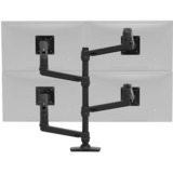 Ergotron LX Series LX Dual Stacking Arm, Tall Pole, Matte Black 101,6 cm (40") Nero Scrivania Nero, Tall Pole, Matte Black, Morsa, 20 kg, 101,6 cm (40"), 100 x 100 mm, Regolazione altezza, Nero