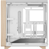 Fractal Design Summit Chalk White TG Clear Tint, Chassis Tower bianco/legno