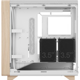 Fractal Design Summit Chalk White TG Clear Tint, Chassis Tower bianco/legno