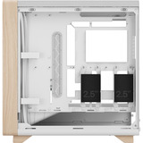 Fractal Design Summit Chalk White TG Clear Tint, Chassis Tower bianco/legno