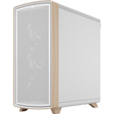 Fractal Design Summit Chalk White TG Clear Tint, Chassis Tower bianco/legno