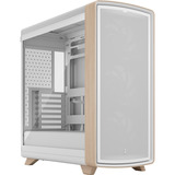 Fractal Design Summit Chalk White TG Clear Tint, Chassis Tower bianco/legno