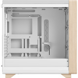 Fractal Design Summit Chalk White TG Clear Tint, Chassis Tower bianco/legno