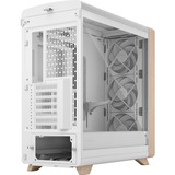 Fractal Design Summit Chalk White TG Clear Tint, Chassis Tower bianco/legno