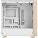 Fractal Design Summit Chalk White TG Clear Tint, Chassis Tower bianco/legno