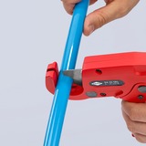KNIPEX 94 10 185 Tagliatubo attrezzo manuale per tagliare tubi e condotti, Tagliatubi rosso, Tagliatubo, Rosso