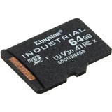 Kingston Scheda microSDXC Industriale 64GB C10 A1 pSLC Confezione Singola senza Adattatore, Scheda di memoria Nero, 64 GB, MicroSDXC, Classe 10, UHS-I, 100 MB/s, 80 MB/s
