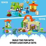 LEGO DUPLO 10416 Cura degli Animali di Fattoria Giocattolo, Giochi Didattici Montessori per Bambine e Bambini da 2 Anni in su, Giochi di costruzione Giochi Didattici Montessori per Bambine e Bambini da 2 Anni in su, Set da costruzione, 2 anno/i, Plastica, 74 pz, 1,2 kg