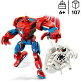 LEGO | Marvel 76308 Mech di Spider-Man Contro Anti-Venom, Action Figure Giocattolo Snodabile con 2 Minifigure per Bambini 6+, Giochi di costruzione Action Figure Giocattolo Snodabile con 2 Minifigure per Bambini 6+, Set da costruzione, 6 anno/i, Plastica, 107 pz, 139 g