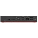 Lenovo ThinkPad USB-C Dockingstation Generalüberholt, Docking station Nero