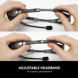 Logitech H111 Auricolare Cablato A Padiglione Ufficio Grigio, Headset grigio, Cablato, Ufficio, 20 - 20000 Hz, 74 g, Auricolare, Grigio