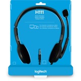 Logitech H111 Auricolare Cablato A Padiglione Ufficio Grigio, Headset grigio, Cablato, Ufficio, 20 - 20000 Hz, 74 g, Auricolare, Grigio