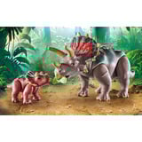 PLAYMOBIL Dinos Triceratops con cucciolo, Giochi di costruzione 