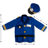 Spin Master MPP RLP PoliceOfficerCstmRlplySet GML Costume in maschera Bambino Unisex Divisa, Gioco di ruolo Costume in maschera, Bambino, Unisex, Divisa, Polizia, Blu, Giallo