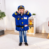 Spin Master MPP RLP PoliceOfficerCstmRlplySet GML Costume in maschera Bambino Unisex Divisa, Gioco di ruolo Costume in maschera, Bambino, Unisex, Divisa, Polizia, Blu, Giallo