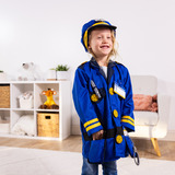 Spin Master MPP RLP PoliceOfficerCstmRlplySet GML Costume in maschera Bambino Unisex Divisa, Gioco di ruolo Costume in maschera, Bambino, Unisex, Divisa, Polizia, Blu, Giallo