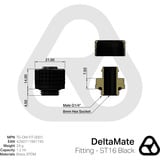 Thermal Grizzly DeltaMate Fitting ST16 Nero