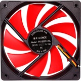 Xilence XPF120.R Case per computer Ventilatore 12 cm Nero, Rosso Nero/Rosso, Ventilatore, 12 cm, 1300 Giri/min, 26 dB, 44,71 pdc/min, Nero, Rosso