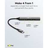 goobay 74459, Hub USB grigio