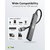 goobay 74459, Hub USB grigio
