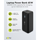 goobay Powerbank per laptop 20.000 mAh con Power Delivery Nero