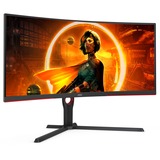 AOC G3 CU34G3S/BK Monitor PC 86,4 cm (34") 3440 x 1440 Pixel UltraWide Quad HD LED Nero, Rosso, Monitor di gioco Nero/Rosso, 86,4 cm (34"), 3440 x 1440 Pixel, UltraWide Quad HD, LED, 4 ms, Nero, Rosso