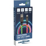 Ansmann Cavo USB-A a USB Tipo-C Nero/trasparente