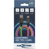 Ansmann Cavo USB-A a USB Tipo-C Nero/trasparente
