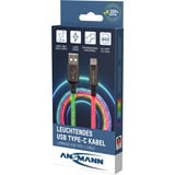 Ansmann Cavo USB-A a USB Tipo-C Nero/trasparente