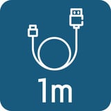 Ansmann Cavo USB-A a USB Tipo-C Nero/trasparente