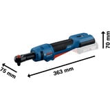 Bosch Avvitatore a cricchetto a batteria GRC 18V-60 Professional solo, 18 Volt, Cacciavite blu