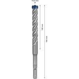Bosch Expert Punta per martelli SDS plus-7X, Trapano Martello perforatore, Hammer drill bit, 1,4 cm, 165 mm, Cemento, Pietra, 10 cm