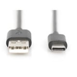 Digitus Cavo di collegamento USB 2.0 USB-A > USB-C Nero