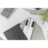 Digitus Supporto per notebook ad altezza variabile con hub USB-C™ integrato, 5 porte bianco, 5 porte, Supporto per computer portatile, Argento, Alluminio, 25,4 cm (10"), 43,2 cm (17"), 15 - 36°