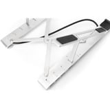 Digitus Supporto per notebook ad altezza variabile con hub USB-C™ integrato, 5 porte, Stand bianco, 5 porte, Supporto per computer portatile, Argento, Alluminio, 25,4 cm (10"), 43,2 cm (17"), 15 - 36°