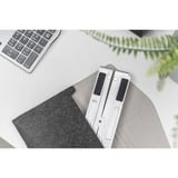Digitus Supporto per notebook ad altezza variabile con hub USB-C™ integrato, 5 porte, Stand bianco, 5 porte, Supporto per computer portatile, Argento, Alluminio, 25,4 cm (10"), 43,2 cm (17"), 15 - 36°
