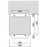Easy Camp Tendalino tunnel per bus Reine grigio scuro/Grigio chiaro