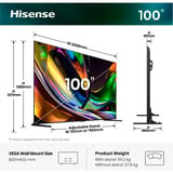 Hisense 100UR8DS RGB MiniLED, Televisore LED Nero/grigio scuro
