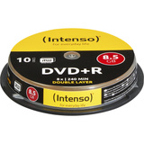 Intenso DVD+R 8.5GB, DL, 8x 8,5 GB 10 pezzo(i), Supporti vergini DVD DL, 8x, 8,5 GB, DVD+R, 120 mm, 10 pezzo(i), 240 min, Scatola per torte